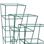 3 convenient sizes are available for our tomato cages: 4, 5, and 6 foot tall.
